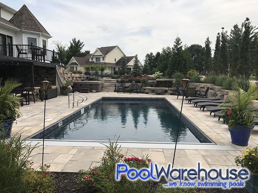 Automatic Pool Cover Swimming Pool Kit Rectangle Shape Pool