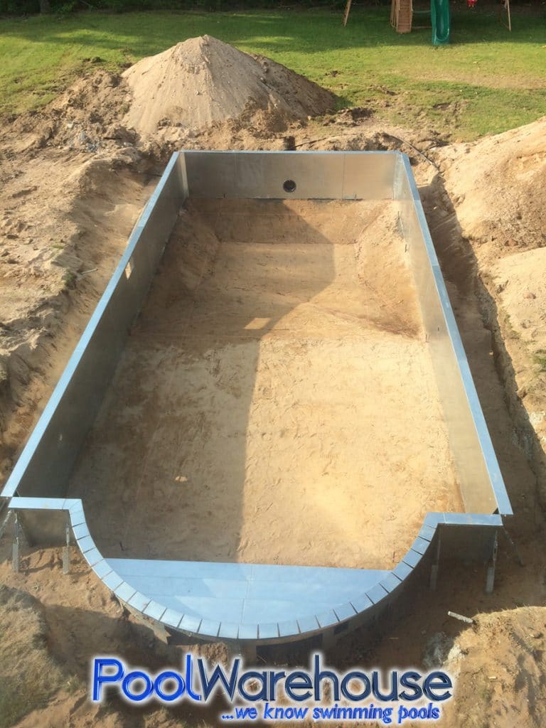 Roman End Steel Swimming Pool Kit Installation Walls Standing