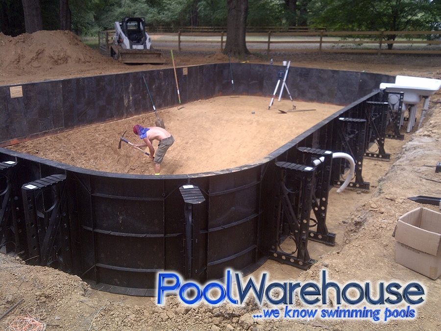 2017 Memphis Tennessee Inground Swimming Pool Kit Build Digging Polymer Walls