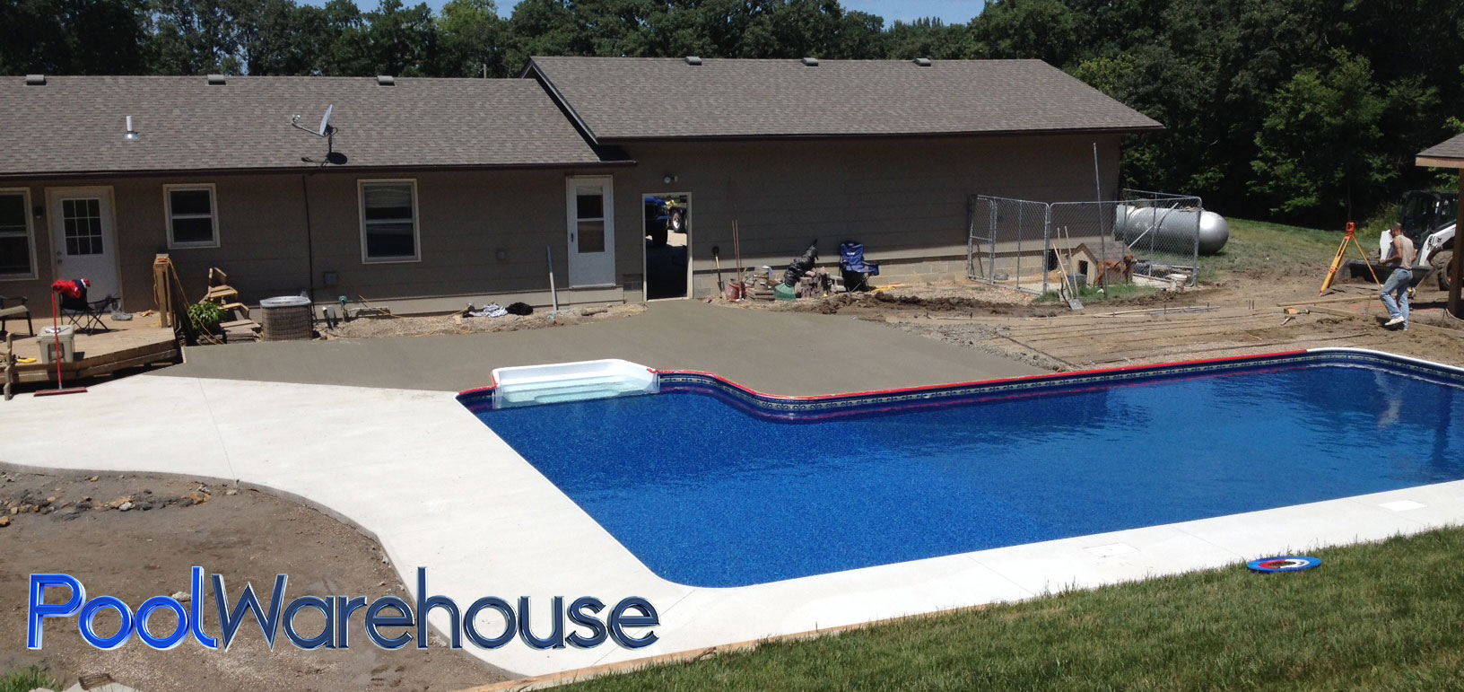 True L Swimming Pool Kit Construction in Iowa