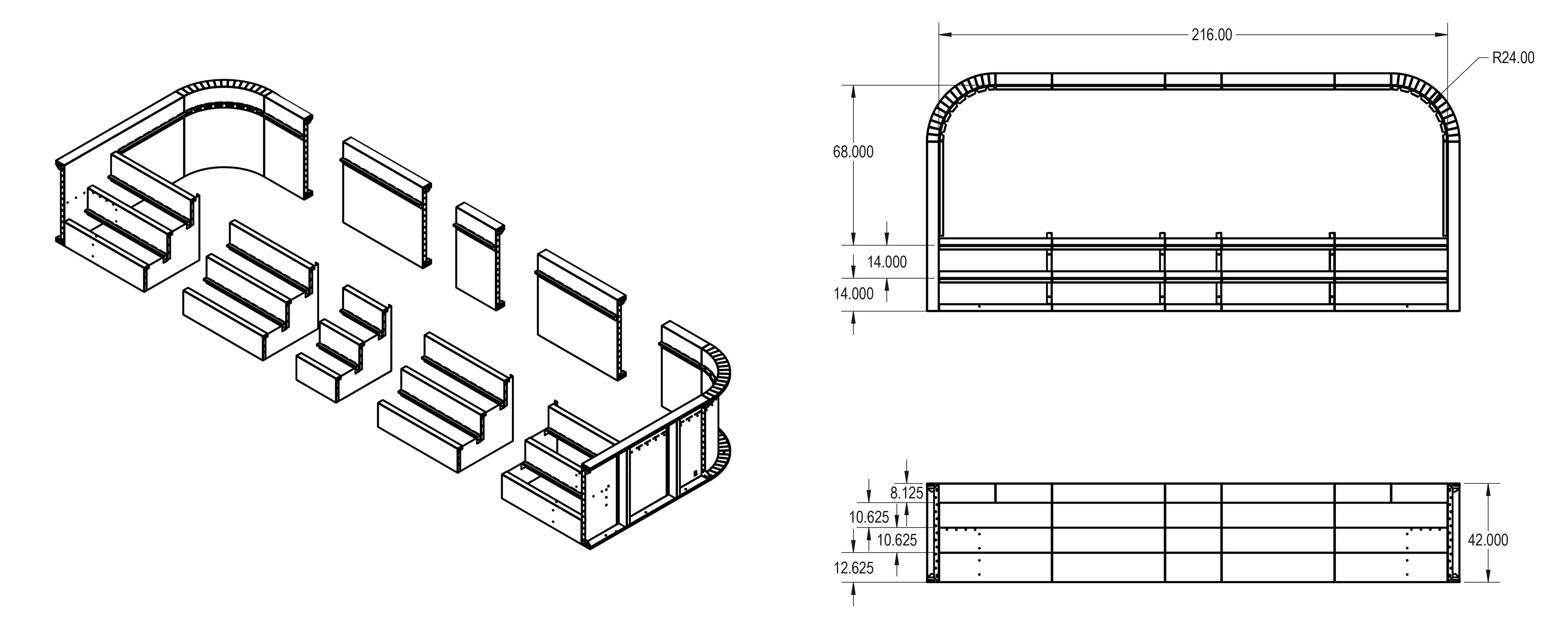 8' x 18' 2' R w/Tanning Ledge Steps