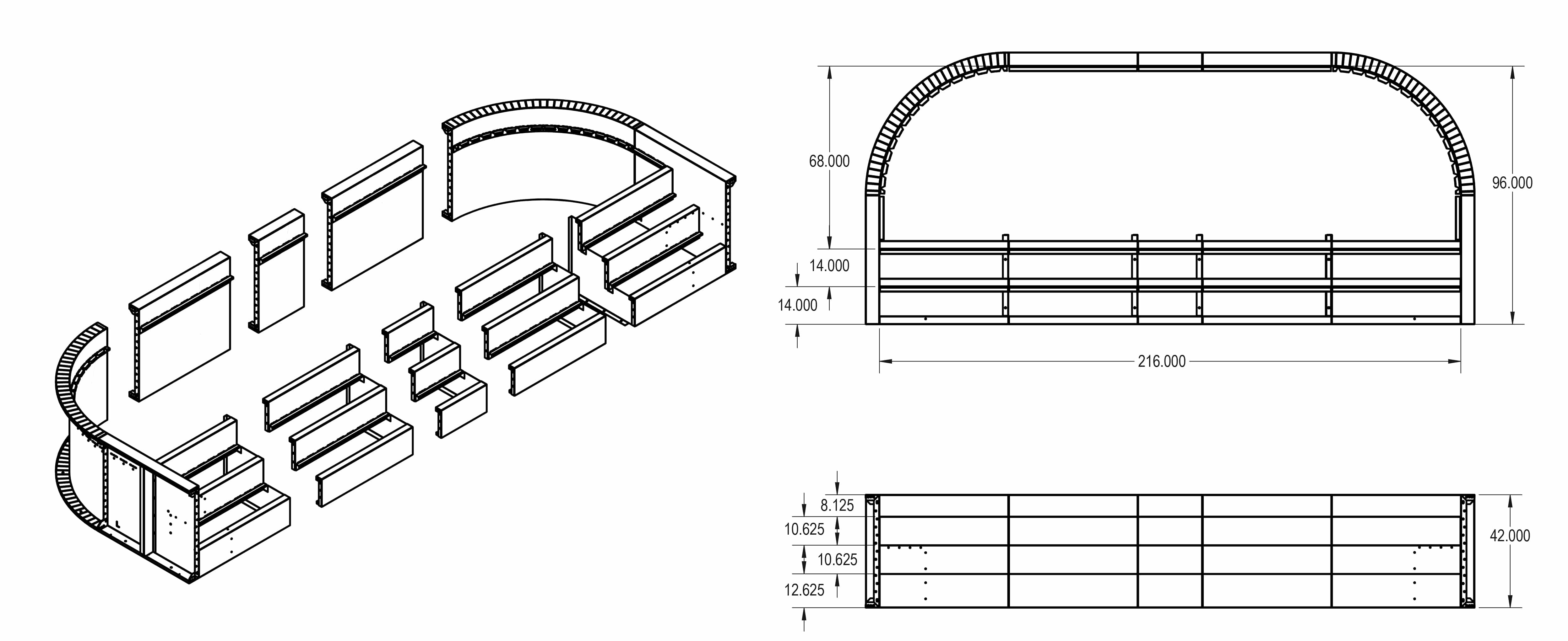 8' x 18' 4' R w/Tanning Ledge Steps