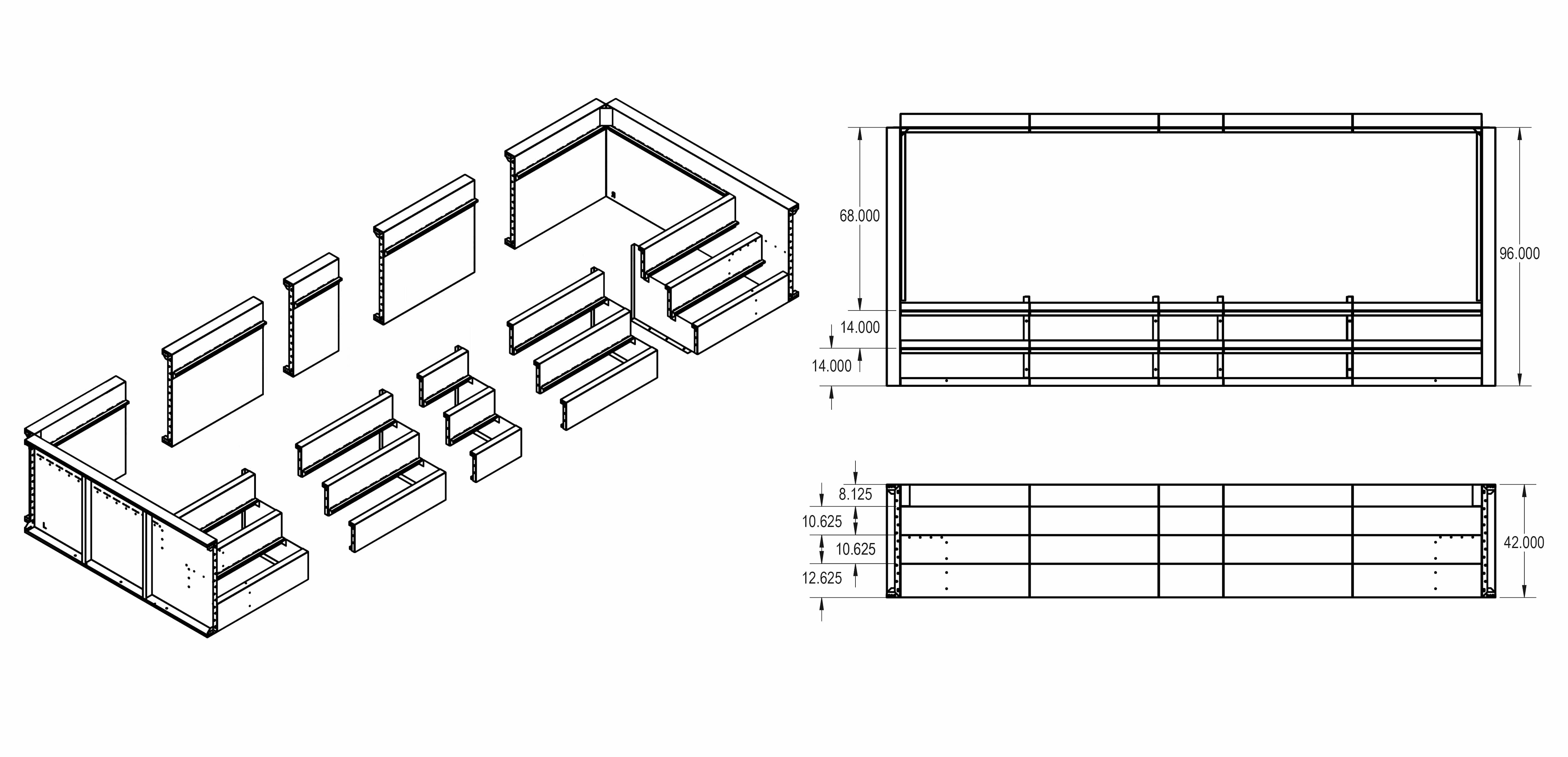 8' x 18' 6" R w/Tanning Ledge Steps