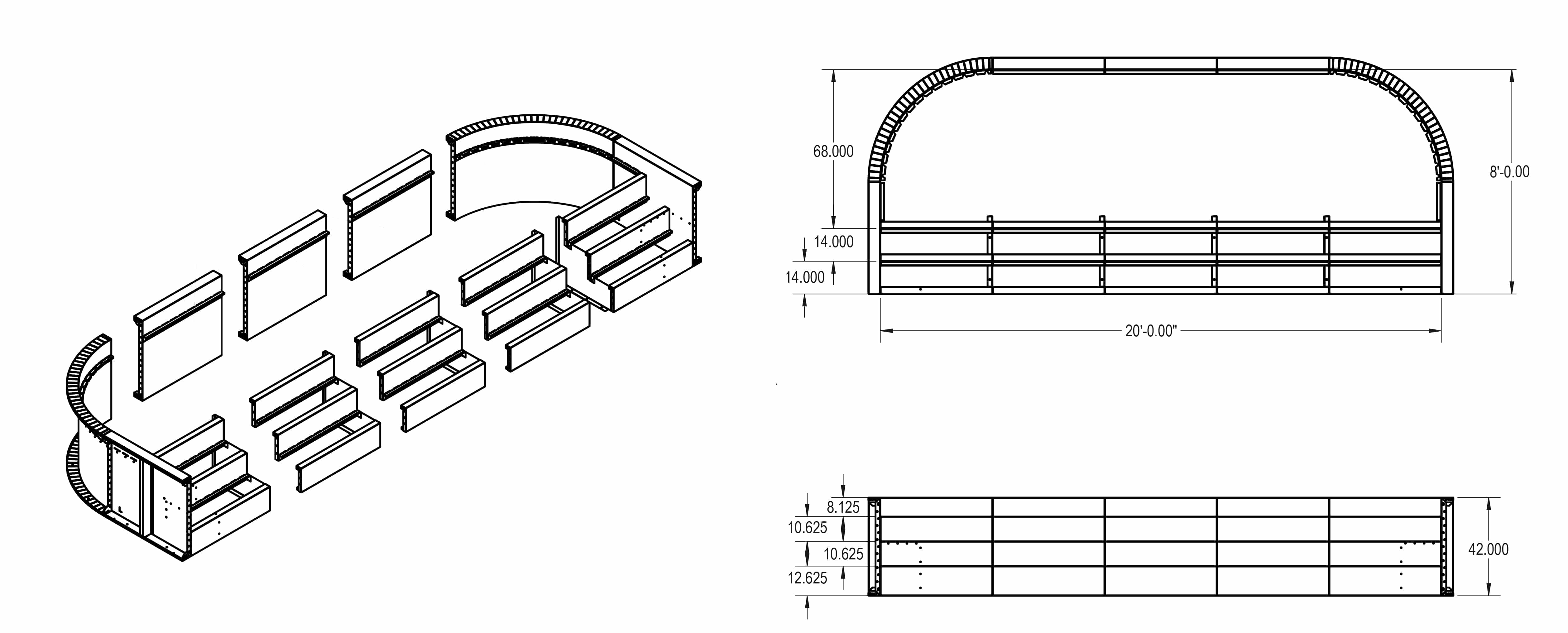 8' x 20' 4' R w/Tanning Ledge Steps