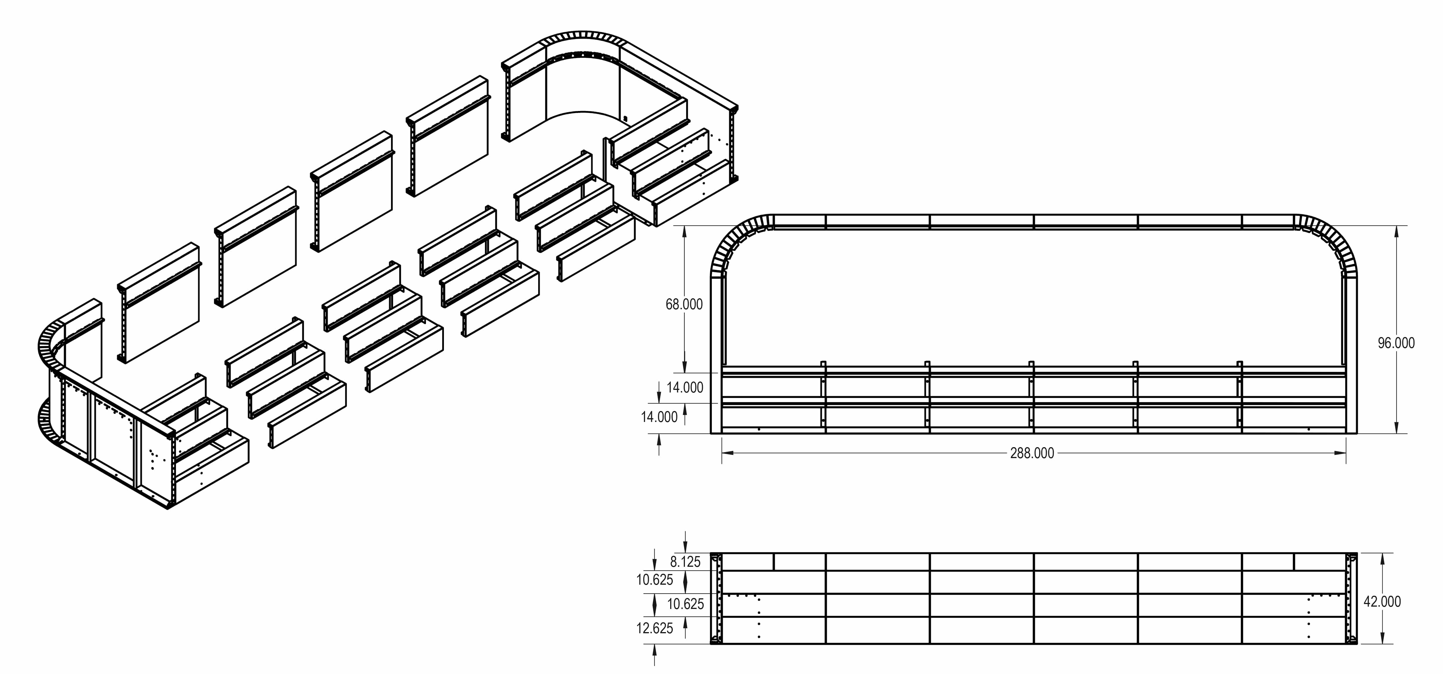 8' x 24' 2' R w/Tanning Ledge Steps