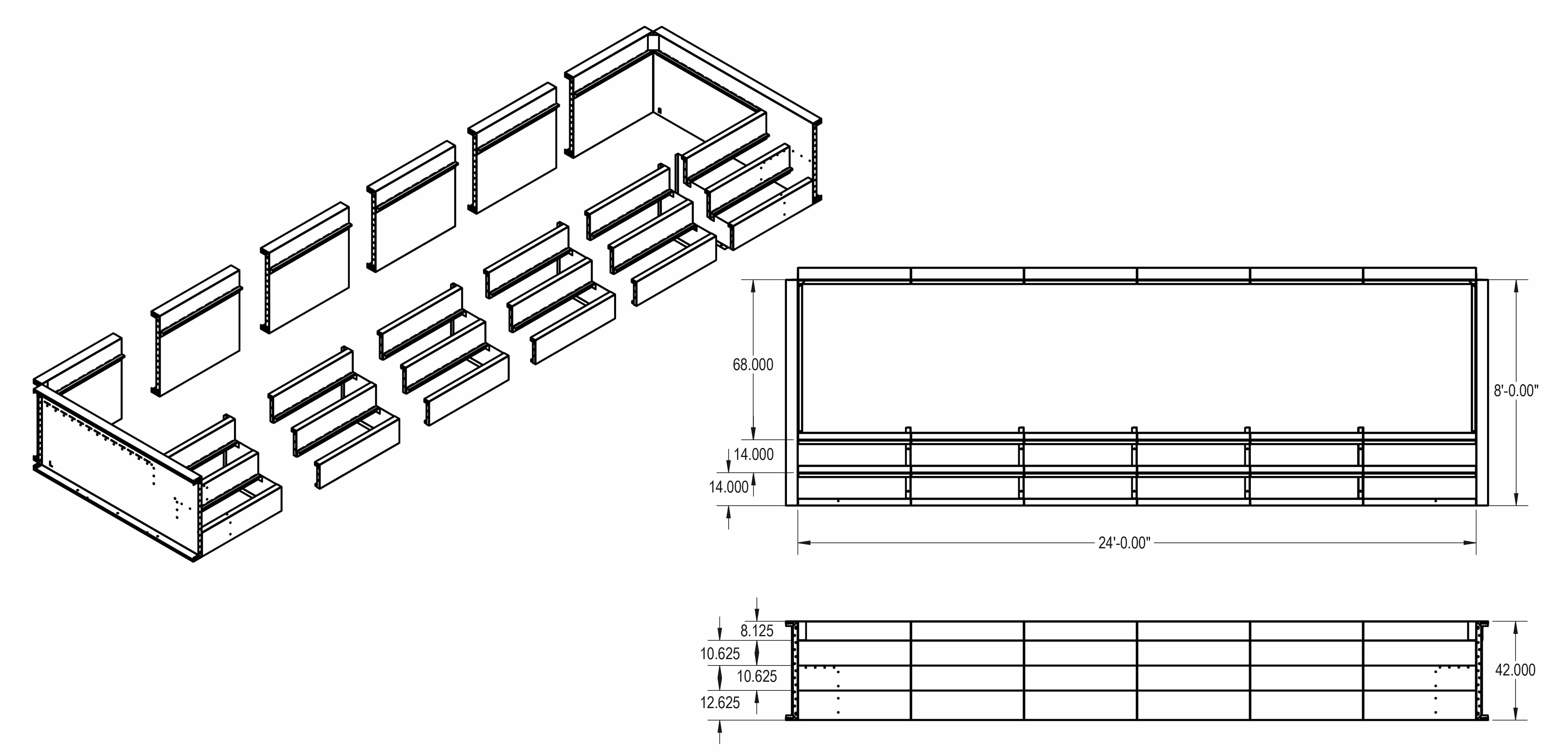 8' x 24' 6" R w/Tanning Ledge Steps