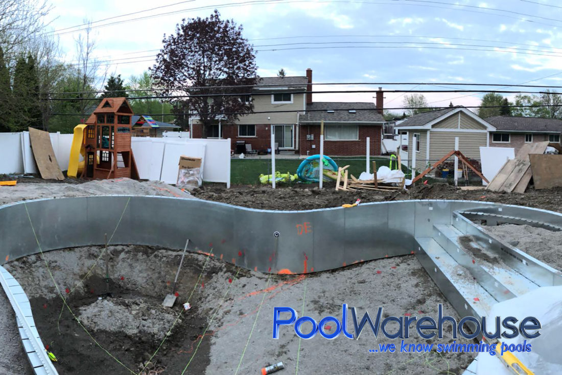 Wilds Family Michigan Swimming Pool Kit Construction