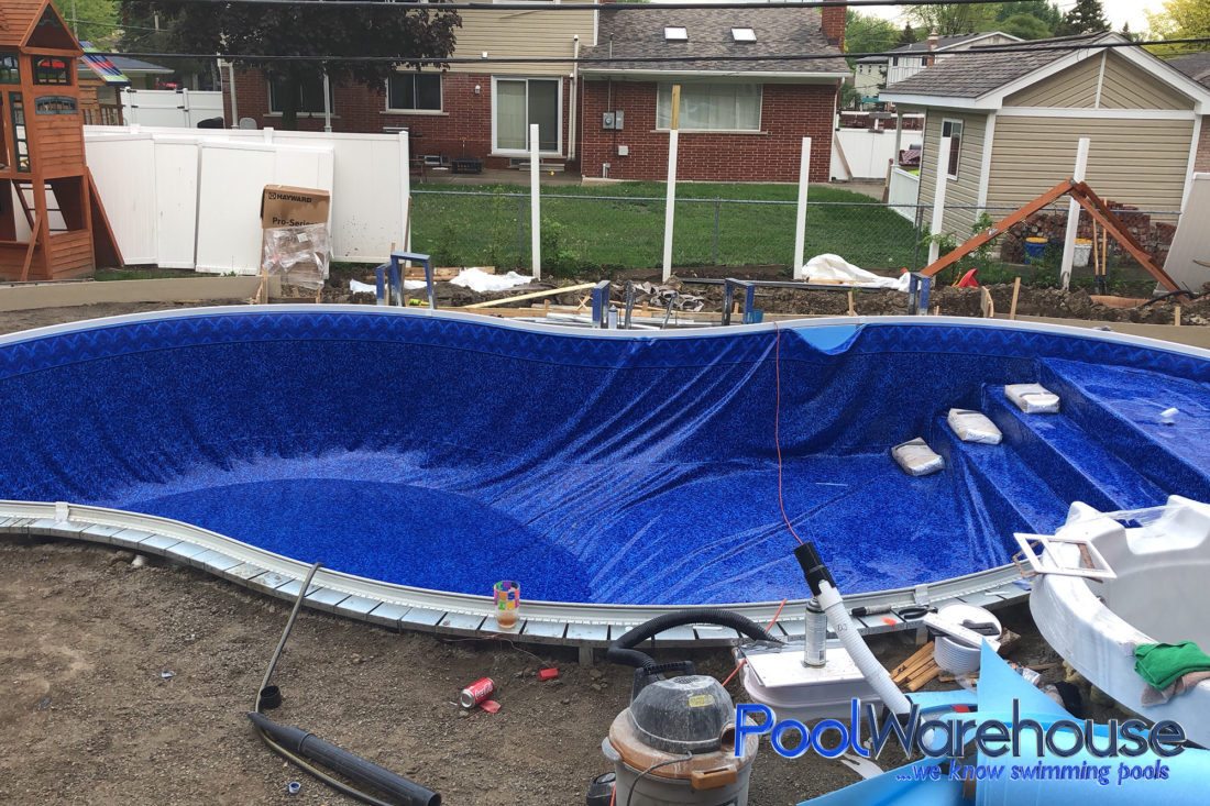 Wilds Family Michigan Swimming Pool Kit Construction